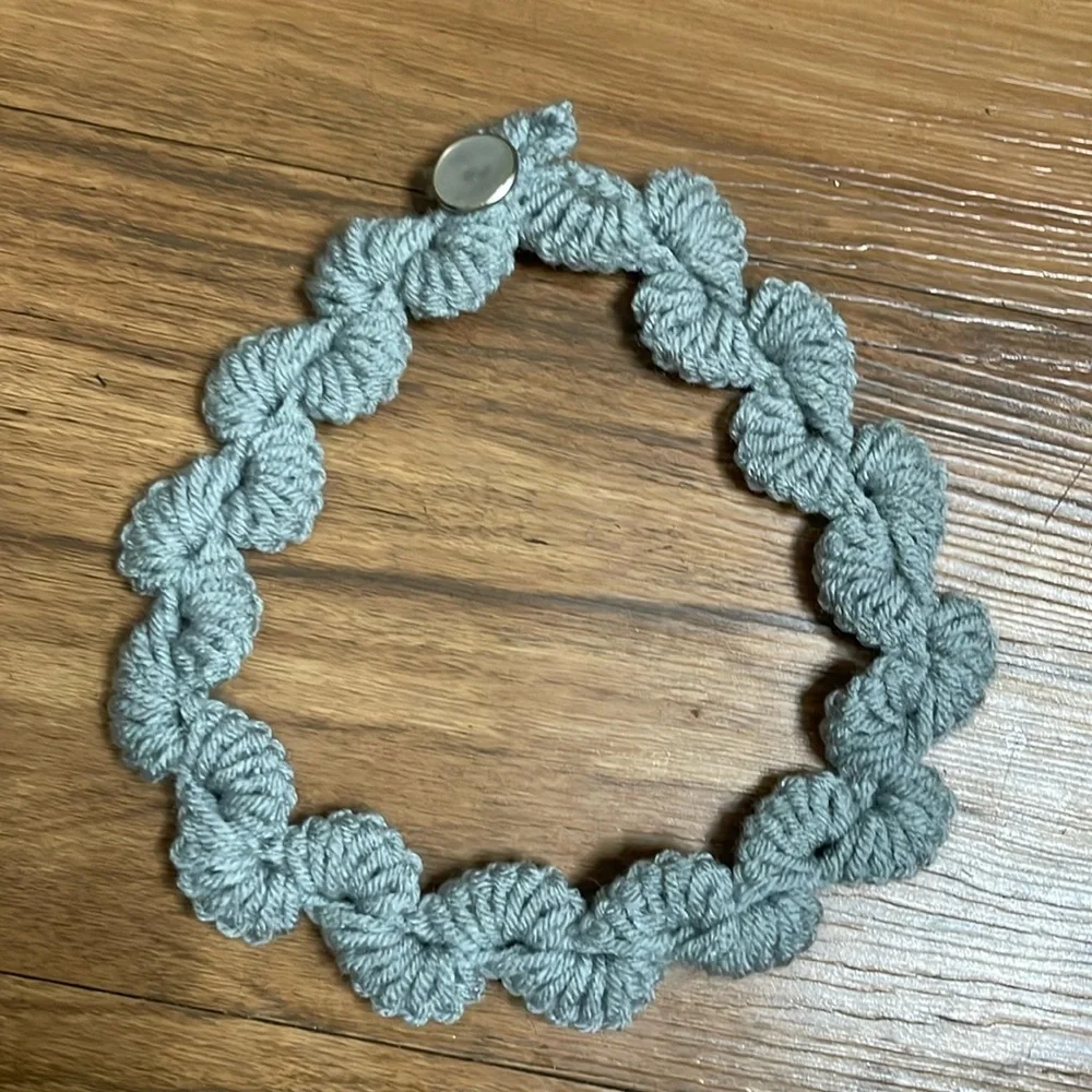 Handmade gray‎ crochet headband
